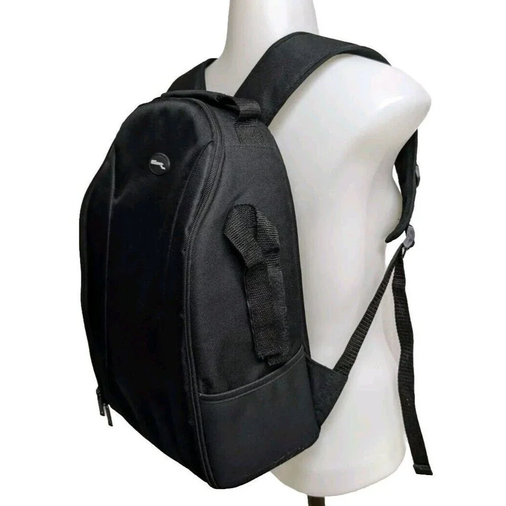 Ultimax Camera DSLR Padded Backpack / Bag Pockets Hoop N Loop Black